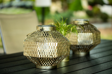 LED-Solarlampe Laterne Garten Glühfaden LATERNE hängend Metall Kupfer