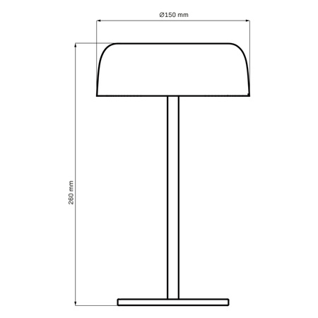 Dekorative LED-Tischlampe für den Außenbereich 2W 180lm 2700K Warm Black IP44 Dimmbar Tripoli Sanico Goldlux