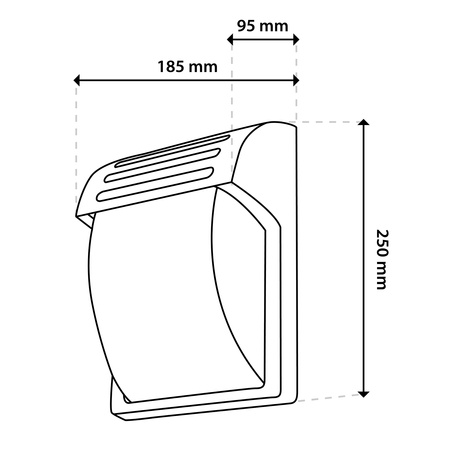 Wandleuchte Außen E27, Garten-Wandleuchte 25cm LECOS LUMILED