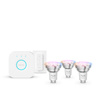 3x LED GU10 Reflektor PAR16 4.7W = 50W 345lm 2200-6500K CCT + RGB SMART Smart Bluetooth ZigBee Weiß und Farbe Ambiance + Brücke Brücke Philips HUE Starter Kit
