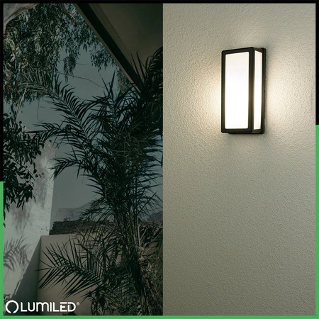 Wandleuchte Außen E27, Garten-Wandleuchte rechteckig DOMLO LUMILED