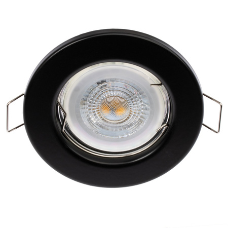 Einbaustrahler GU10, MR16 Einbauspot HALOGEN Runde Fest Schwarz Blech LUMILED