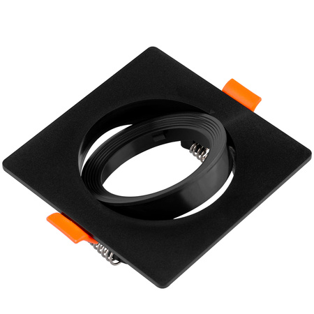 Einbaustrahler GU10, MR16 Einbauspot HALOGEN Quadrat beweglich Schwarz VENTUS LUMILED