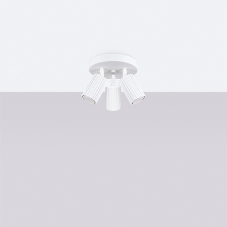 Plafond Deckenleuchte Tuba Spot 3x GU10 Weiß Carbon Deep Space SL.1544 Sollux