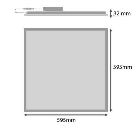 LED-Einbauleuchte 60x60cm 33W 3000K COMPACT LEDVANCE