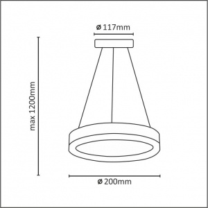 LED FOKKO 9W 3000K WHITE GOLDLUX modische Hängeleuchte Deckenleuchte (Polux)