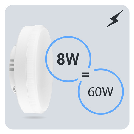 LED Lampen GX53, Glühbirne 8W = 60W 720lm 120° 4000K neutral LUMILED