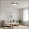 LED Decke Plafond Aufputz 36W 4000K CELIS Rund IP44 Schwarz Ring ALS LUMILED