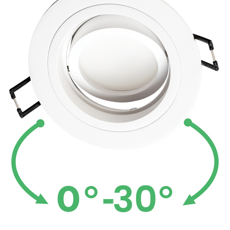 Einbaustrahler GU10, MR16 Einbauspot HALOGEN Runde beweglich Weiß CASSIO LUMILED