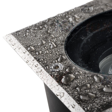 Gartenleuchte Bodenmontage BERG AD GU10 IP67 Quadratisch Silber Kanlux