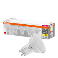 5x GU10 LED Leuchtmittel 4.3W = 30W 350lm 2700K Warm 120° OSRAM Sockel