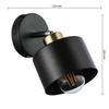 Wandlampe Spotlight Wandlampe E27 Moving Black Copper Elza Masterled
