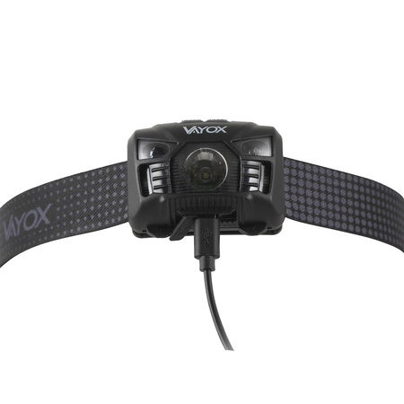 Wiederaufladbare LED-Stirnlampe mit Bewegungssensor XM-L Q5 3W VA0020 VAYOX