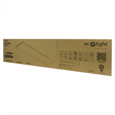LED-Paneel 120x30 Einbau-Paneel 50W 6350lm 3000K Warm White Backlit Ecolight
