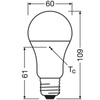 LED Lampen E27 A60 10W = 75W 1055lm 3000K Warm 200° LEDVANCE