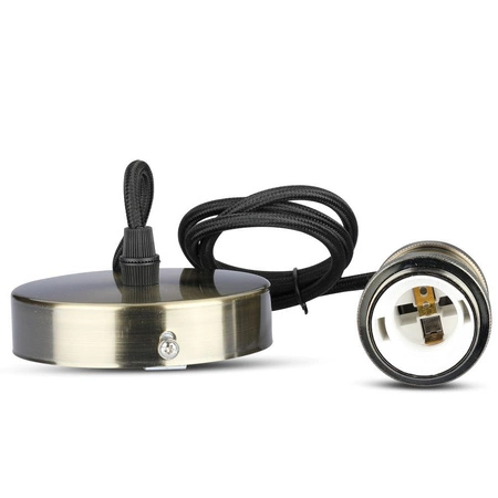 Hängeleuchte E27 Metallschirm Messing VT-7555 V-TAC