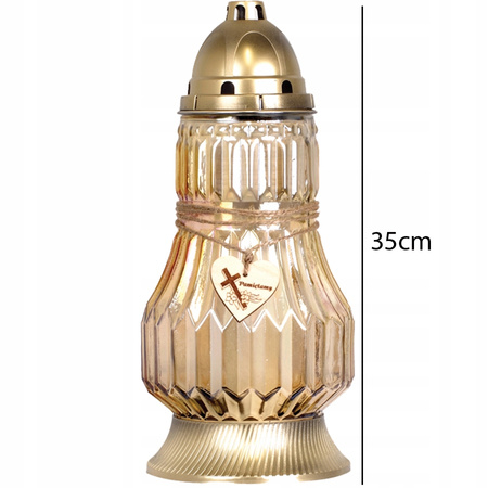 4x We Remember Glaskerze 72-Stunden-Einsatz ganzjährig 35 cm