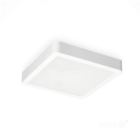 LED-Deckenleuchte Aufbaumontage 18W 1800lm 4000lm Neutral 120° Weiß IP40 IK03 Sigaro Kobi