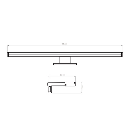 LED Badezimmer Wandleuchte 8W 900lm 4000K Neutral 120° Chrom IP44 ELBA Sanico Goldlux