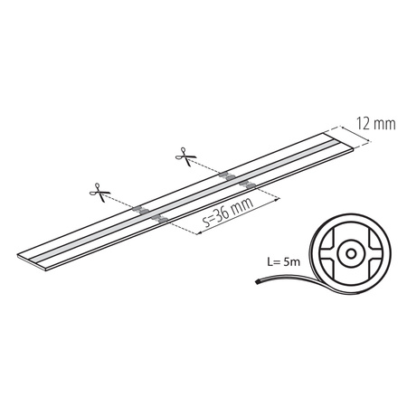 LED-Streifen 11W/m 680lm/m 24V RGB 3000-6100K CCT CRI90 5m Kanlux