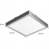 Deckenaufbauleuchte LED Panel 18W 4000K Silber Solen IP44 Quadratisch