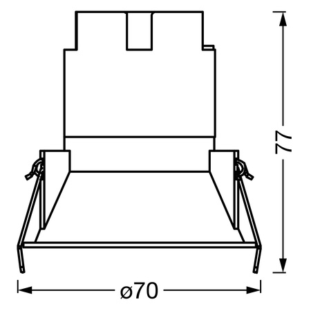 LED-Panel bündig montiert Spot-Leuchte 5W 350lm 4000K Neutral weiß schwarz Downlight Slim Ledvance