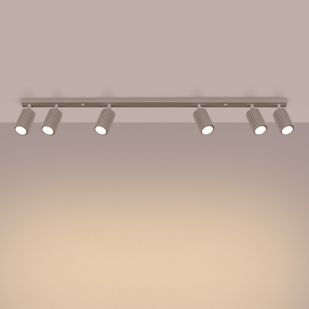 Reflektor-Deckenleuchte 6x GU10 Aluminium Taupe Carbon Deep Space SL.1766 Sollux