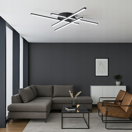 Geometrische Deckenleuchte PLAFON LED-Kronleuchter MODENA GRANDO 34W 4000K schwarz