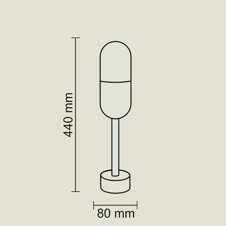 Gartenpfosten HORTEN 1x E27 44 cm GOLDLUX (Polux) Schwarz 314154