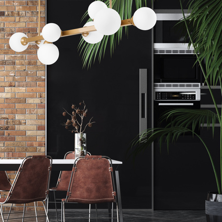 ASTRO Deckenleuchte 8xG9 Glasschirme Kugeln Gold LM-8.161 Lamkur