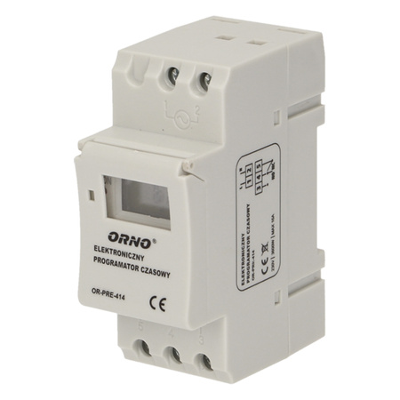 Zeitschaltuhr Ein/Aus Schalter LCD 16 Programme 2 DIN-Module ORNO