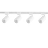 Beleuchtungsschienen-Set 2m Schiene + 4 xGU10 LED-Schienenstrahler WEISS mit Zierring