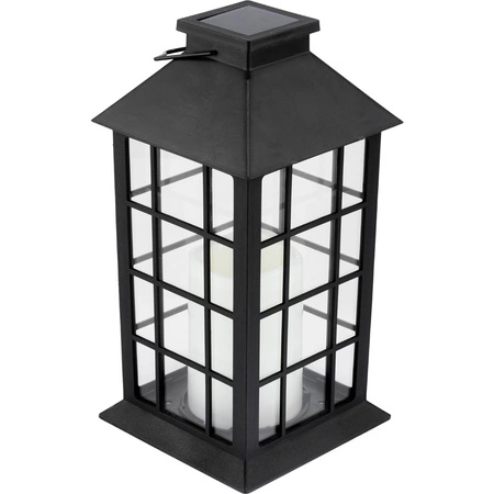 LED-Solar-Gartenlaterne Hängelaterne 32cm Schwarz