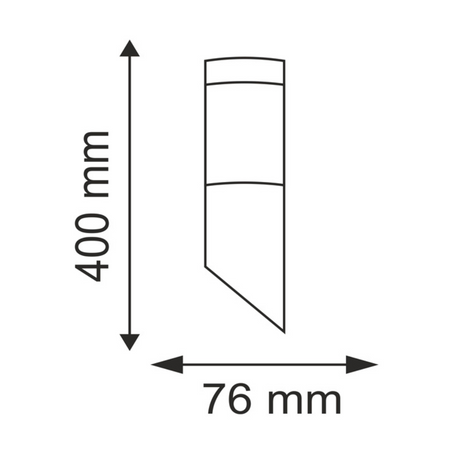 Gartenwandleuchte E27 Fassadenleuchte LIVIA TUBA GOLDLUX (Polux) SLIGHT SATIN