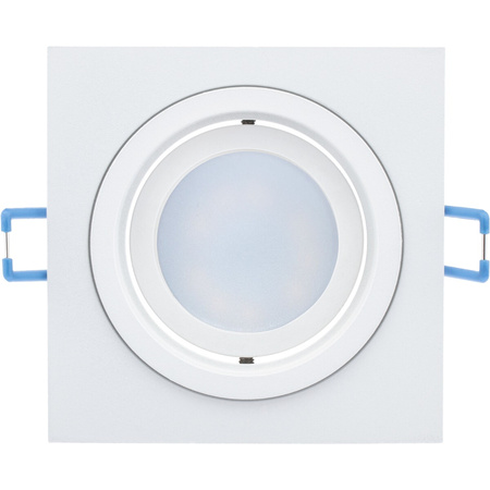 Einbauleuchte HALOGEN GU10 MR16 Square Weiß CASSIO LUMILED + LED-Glühbirne GU10 6W = 60W 580lm Neutral