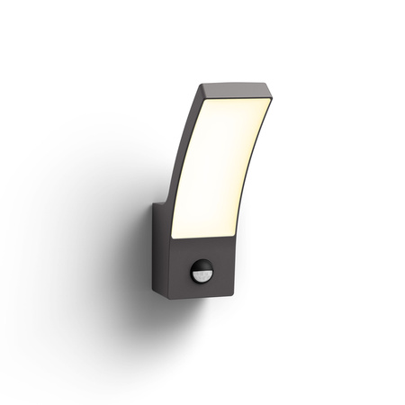 Gartenleuchte LED Wandleuchte SPLAY IR myGarden 12W 2700K IP44 mit Bewegungs- und Dämmerungssensor Anthrazit PHILIPS
