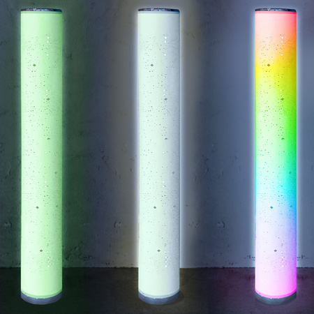 STELLA LED Stehlampe 12W RGB Farbwechselnd Musikalische Fernbedienung Goldlux(Polux)