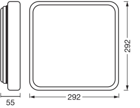 LED Oberfläche Panel Deckenleuchte 16W 1000lm 3000K Warm Dimmbar Braun Orbis Ledvance