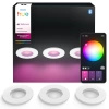 3x Einbau LED Hermetic IP44 Badezimmer Leuchte 4.2W 400lm IP44 Weiß und Farbe Ambiance RGB + TW Weiß Smart SMART Zigbee Bluetooth Xamento Philips HUE