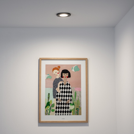 Einbaustrahler GU10, Einbauspot HALOGEN hermetisch für Badezimmer IP44 Schwarz AQUA LUMILED