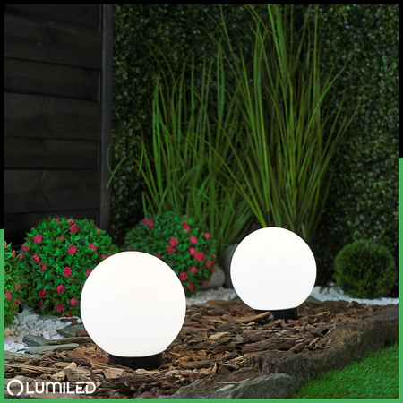 Gartenleuchte E27, Kugelleuchte 20cm IP65 LUMIKULA2 LUMILED