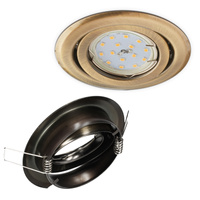 Flush-mounted GU10 Halogen Einbaustrahler Mesh Patina Rund Kobi