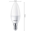 3x LED Lampen E14 Kerze B35 4.9W = 40W 470lm 2700K Warm Philips