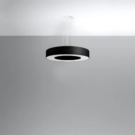 SATURNO SLIM LED-Pendelleuchte 5xE27 Kronleuchter 50cm Schwarz SOLLUX