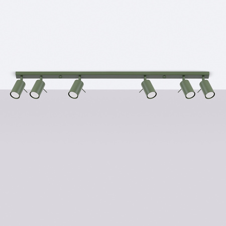 Tuba Spot Reflektor Deckenleuchte 6x GU10 Olive Ring Bittersweet Shimmer SL.1505 Sollux