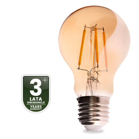 6x LED-Lampe E27 A60 6W 660LM = 50W 2000K warmweiß 360° Filament Amber LUMILED