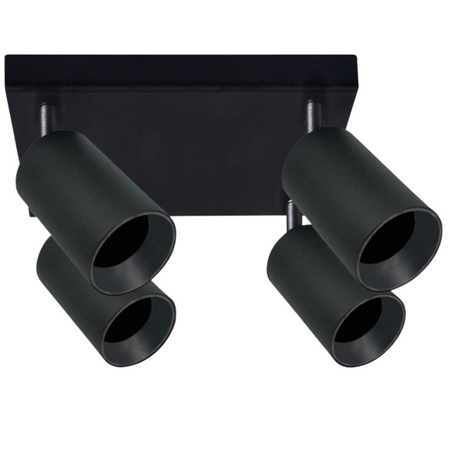 LED-Deckenleuchte Wand- und Deckenleuchte 4 xGU10 MARIBEL Schwarz GOLDLUX (Polux)