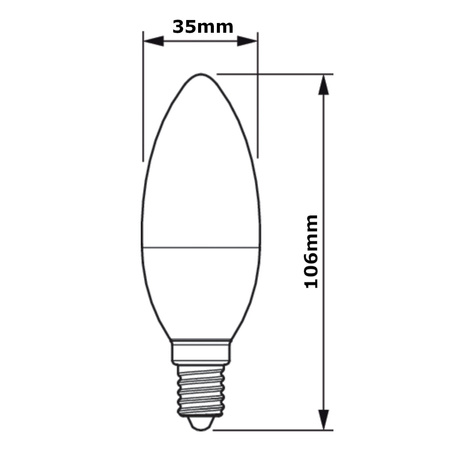 E14 LED-KERZENBIRNE 2,8W = 25W 250lm 2700K Warm PHILIPS