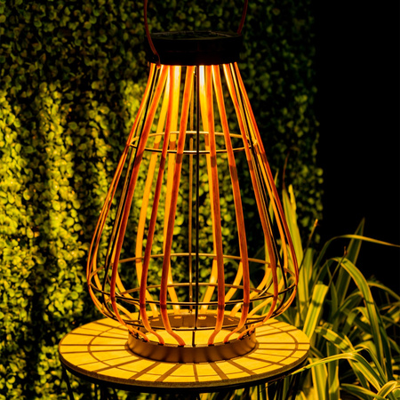 LED-Solarlampe für den Außenbereich Garten stehend Hängelaterne 3000K IP44 37cm Dämmerungssensor