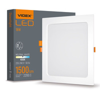 LED-Paneel Einbauleuchte 18W 2200lm 4000K Neutralweiß Videx